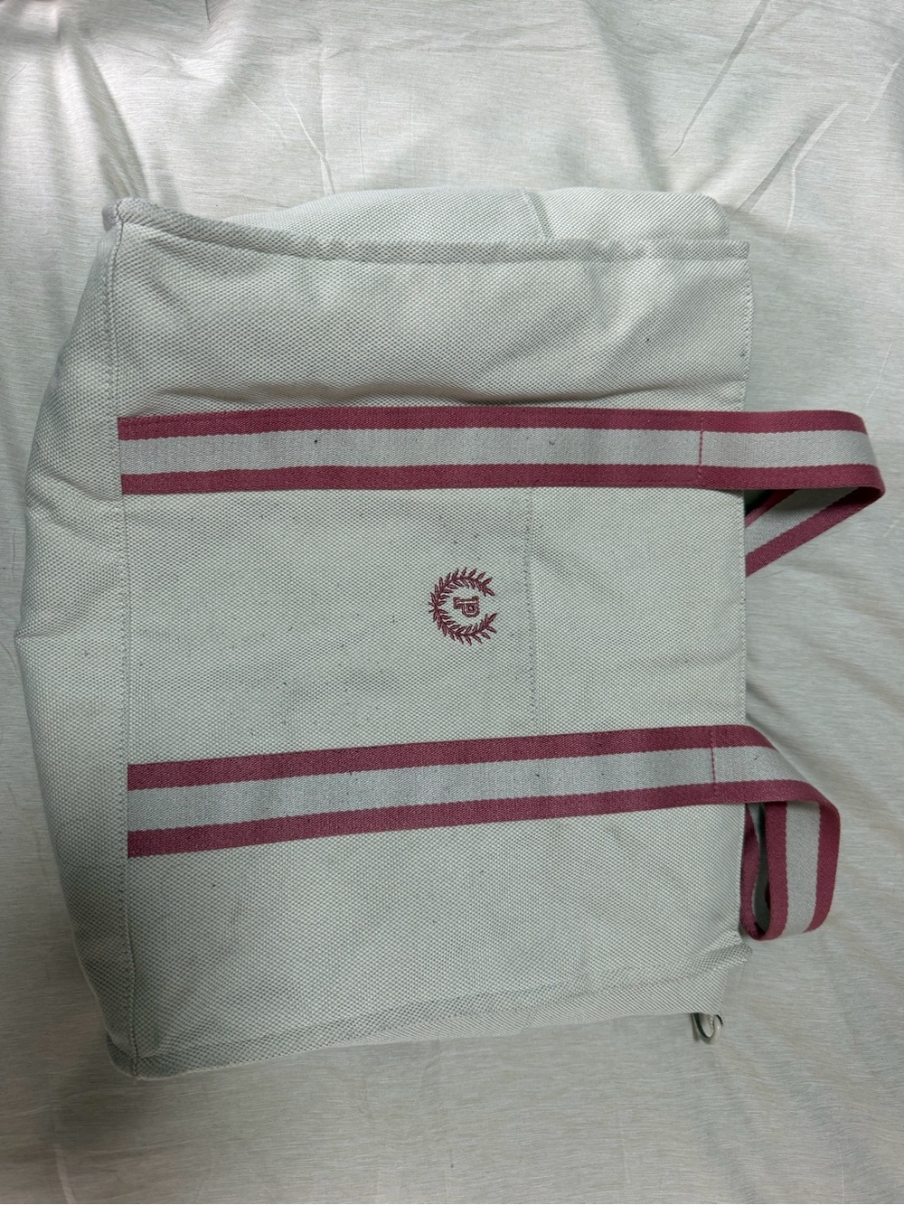 PINK Victoria’s Secret Canvas Tote Bag Pink Stripe Weekender Shoulder Bag